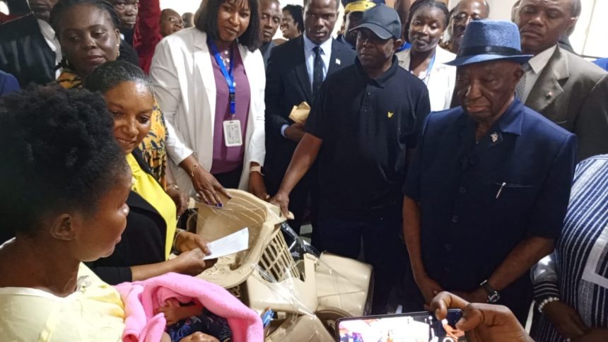 President Boakai Donates Essential Items to Newborns at Liberia-Japanese Friendship Maternity Center