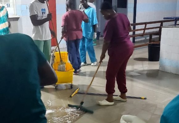 Maternity Hospital Staff Members Embark on A Massive Clean-Up Exercises