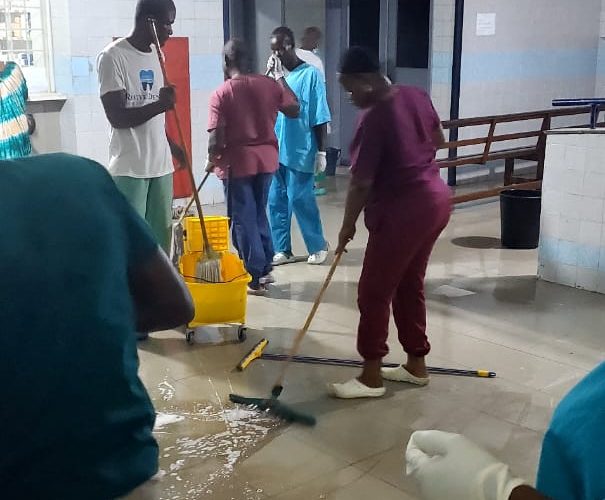 Maternity Hospital Staff Members Embark on A Massive Clean-Up Exercises