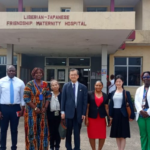 An Envoy from JICA Toured The Liberian Japanese Friendship Maternity Hospital