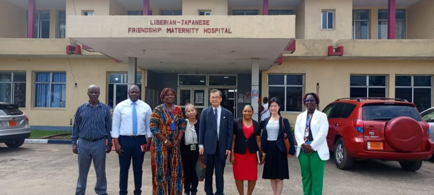 An Envoy from JICA Toured The Liberian Japanese Friendship Maternity Hospital