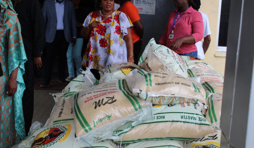 The First Lady of the Republic of Liberia visited the Maternity Hospital at the John F. Kennedy Medical Center today.